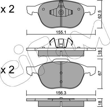 Cifam 822-534-0 - Kit de plaquettes de frein, frein à disque cwaw.fr