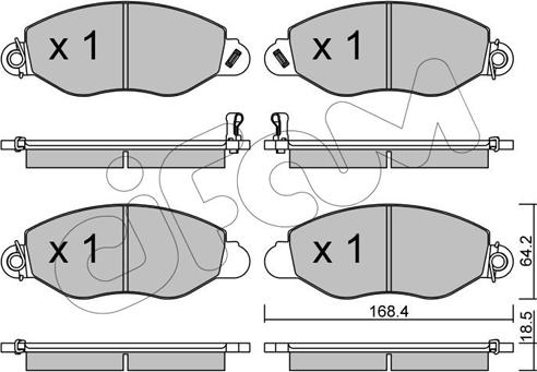 Cifam 822-536-0 - Kit de plaquettes de frein, frein à disque cwaw.fr