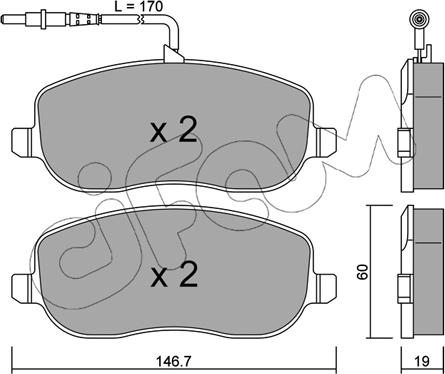 Cifam 822-530-0 - Kit de plaquettes de frein, frein à disque cwaw.fr