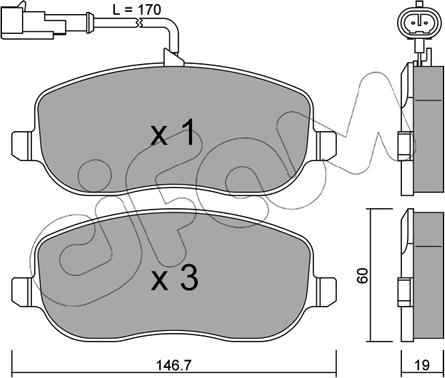 Cifam 822-530-1 - Kit de plaquettes de frein, frein à disque cwaw.fr