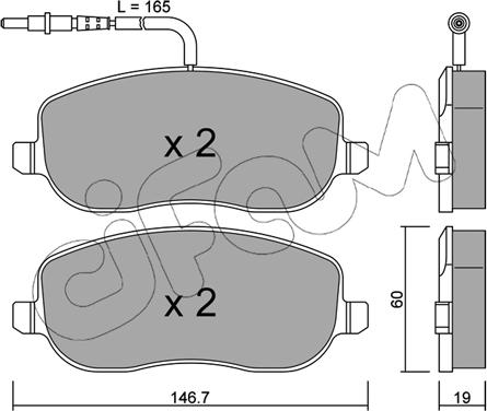 Cifam 822-530-2 - Kit de plaquettes de frein, frein à disque cwaw.fr