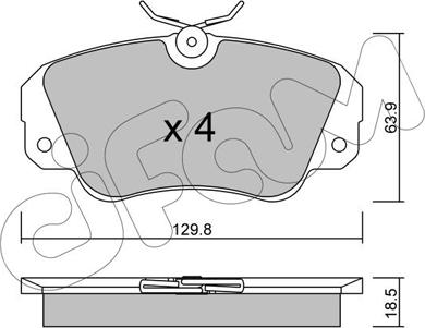 Cifam 822-538-0 - Kit de plaquettes de frein, frein à disque cwaw.fr