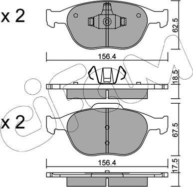 Cifam 822-533-0 - Kit de plaquettes de frein, frein à disque cwaw.fr