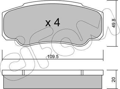 Cifam 822-532-0 - Kit de plaquettes de frein, frein à disque cwaw.fr