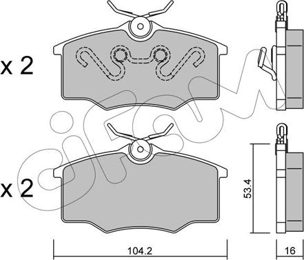 Cifam 822-537-0 - Kit de plaquettes de frein, frein à disque cwaw.fr