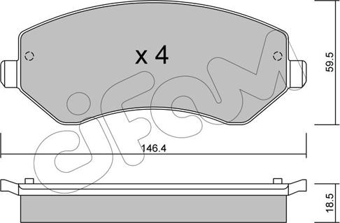 Cifam 822-524-0 - Kit de plaquettes de frein, frein à disque cwaw.fr