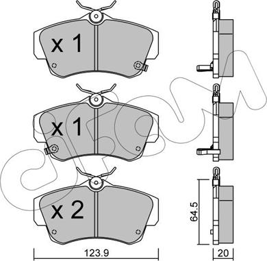 Cifam 822-521-0 - Kit de plaquettes de frein, frein à disque cwaw.fr