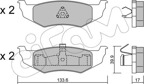 Cifam 822-522-0 - Kit de plaquettes de frein, frein à disque cwaw.fr