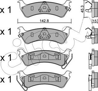 Cifam 822-527-0 - Kit de plaquettes de frein, frein à disque cwaw.fr