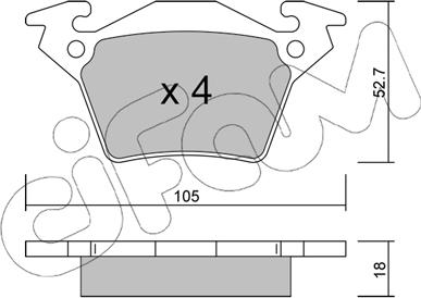 Cifam 822-574-0 - Kit de plaquettes de frein, frein à disque cwaw.fr