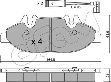 Cifam 822-575-0K - Kit de plaquettes de frein, frein à disque cwaw.fr