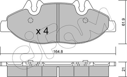 Cifam 822-575-0 - Kit de plaquettes de frein, frein à disque cwaw.fr