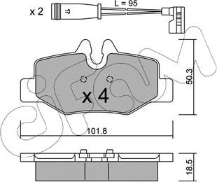 Cifam 822-576-0K - Kit de plaquettes de frein, frein à disque cwaw.fr