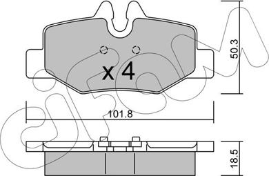 Cifam 822-576-0 - Kit de plaquettes de frein, frein à disque cwaw.fr