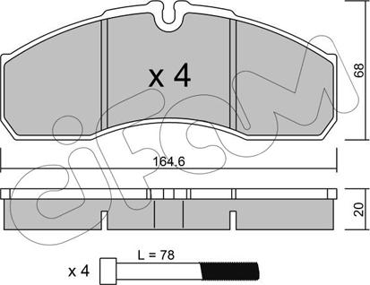 Cifam 822-578-0 - Kit de plaquettes de frein, frein à disque cwaw.fr