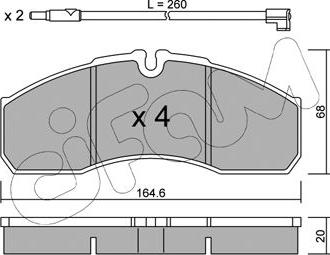 Cifam 822-578-3K - Kit de plaquettes de frein, frein à disque cwaw.fr