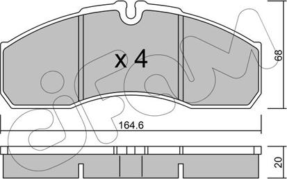 Cifam 822-578-3 - Kit de plaquettes de frein, frein à disque cwaw.fr