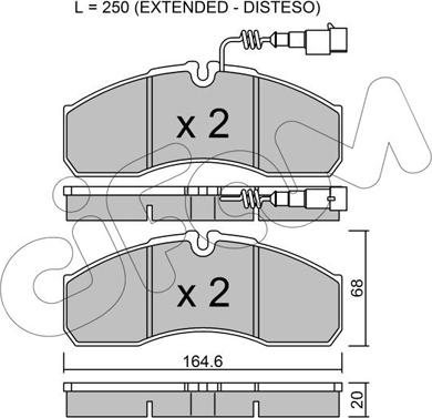 Cifam 822-578-7 - Kit de plaquettes de frein, frein à disque cwaw.fr