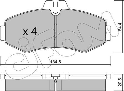 Cifam 822-573-0 - Kit de plaquettes de frein, frein à disque cwaw.fr