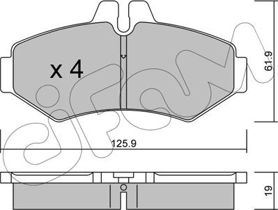 Cifam 822-572-0 - Kit de plaquettes de frein, frein à disque cwaw.fr