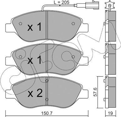 Cifam 822-577-0 - Kit de plaquettes de frein, frein à disque cwaw.fr