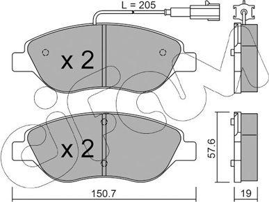 Cifam 822-577-1 - Kit de plaquettes de frein, frein à disque cwaw.fr