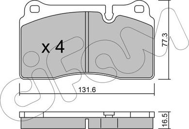 Cifam 822-695-0 - Kit de plaquettes de frein, frein à disque cwaw.fr