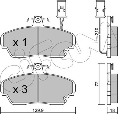 Cifam 822-690-0 - Kit de plaquettes de frein, frein à disque cwaw.fr