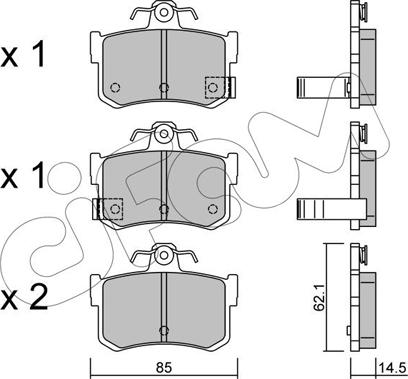 Cifam 822-691-1 - Kit de plaquettes de frein, frein à disque cwaw.fr