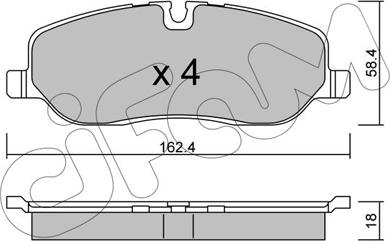 Cifam 822-693-0 - Kit de plaquettes de frein, frein à disque cwaw.fr