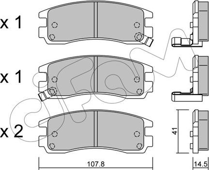 Cifam 822-697-0 - Kit de plaquettes de frein, frein à disque cwaw.fr