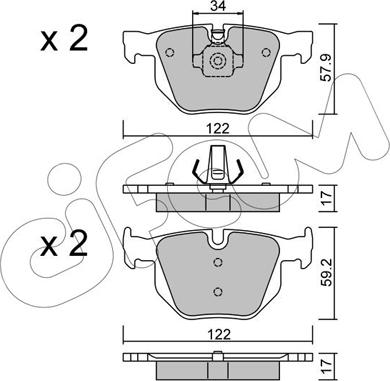 Cifam 822-644-4 - Kit de plaquettes de frein, frein à disque cwaw.fr