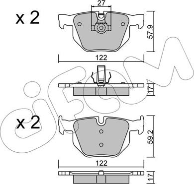 Cifam 822-644-0 - Kit de plaquettes de frein, frein à disque cwaw.fr