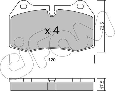 Cifam 822-645-0 - Kit de plaquettes de frein, frein à disque cwaw.fr