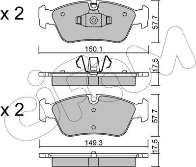 Cifam 822-640-0 - Kit de plaquettes de frein, frein à disque cwaw.fr