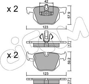 Cifam 822-643-0 - Kit de plaquettes de frein, frein à disque cwaw.fr