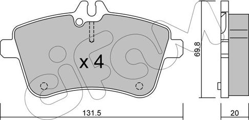 Cifam 822-647-0 - Kit de plaquettes de frein, frein à disque cwaw.fr