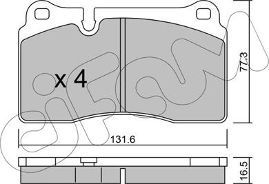 Cifam 822-659-0 - Kit de plaquettes de frein, frein à disque cwaw.fr