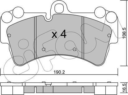 Cifam 822-654-0 - Kit de plaquettes de frein, frein à disque cwaw.fr