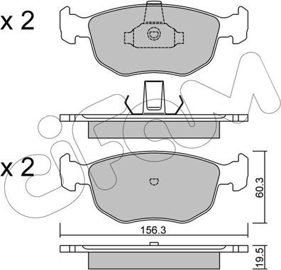 Cifam 822-656-0 - Kit de plaquettes de frein, frein à disque cwaw.fr