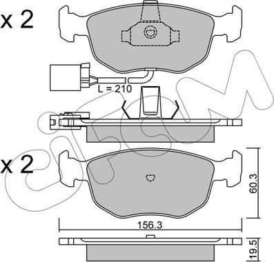 Cifam 822-656-1 - Kit de plaquettes de frein, frein à disque cwaw.fr