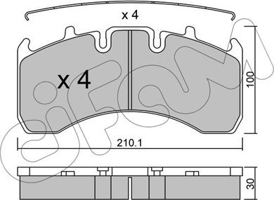 Cifam 822-650-0 - Kit de plaquettes de frein, frein à disque cwaw.fr