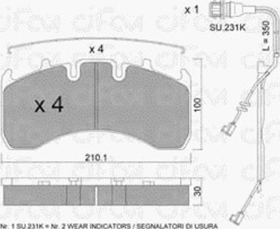 Cifam 822-650-1K - Kit de plaquettes de frein, frein à disque cwaw.fr