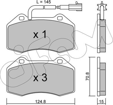 Cifam 822-651-1 - Kit de plaquettes de frein, frein à disque cwaw.fr