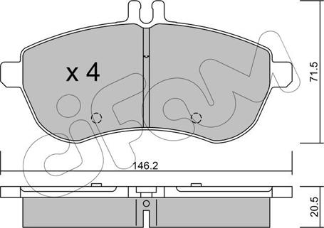 Cifam 822-665-0 - Kit de plaquettes de frein, frein à disque cwaw.fr