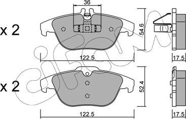 Cifam 822-666-0 - Kit de plaquettes de frein, frein à disque cwaw.fr