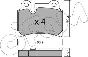 Cifam 822-660-0 - Kit de plaquettes de frein, frein à disque cwaw.fr