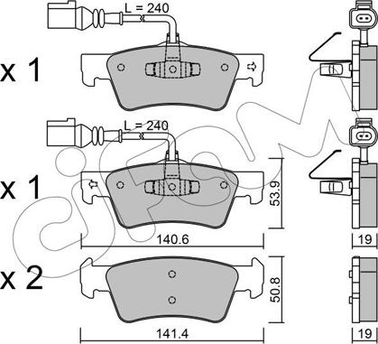 Cifam 822-661-0 - Kit de plaquettes de frein, frein à disque cwaw.fr