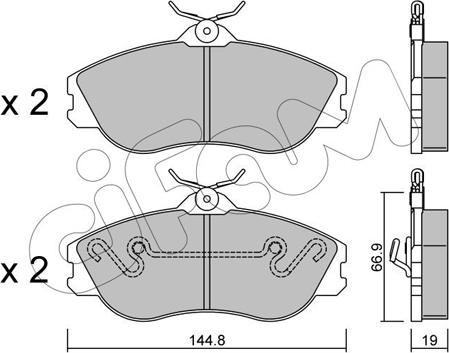 Cifam 822-663-0 - Kit de plaquettes de frein, frein à disque cwaw.fr