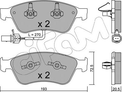 Cifam 822-662-0 - Kit de plaquettes de frein, frein à disque cwaw.fr